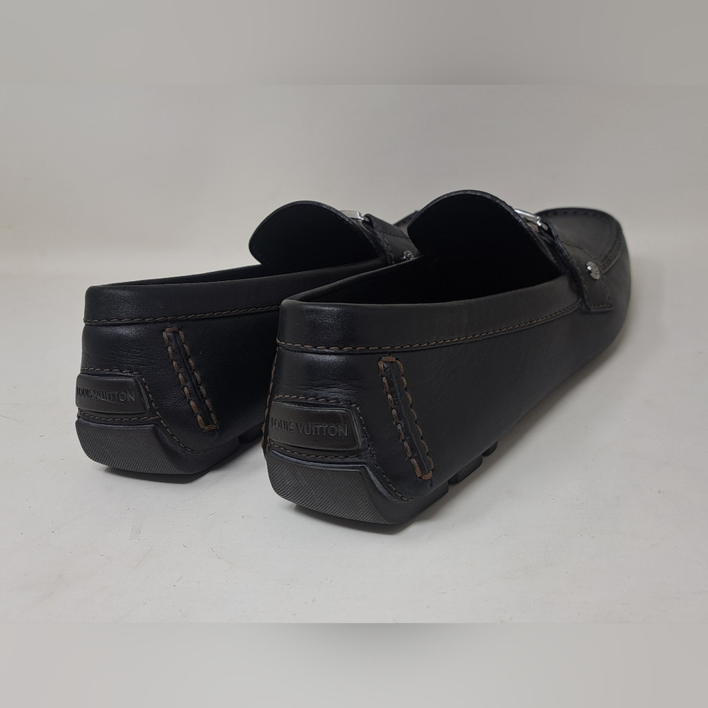 Louis Vuitton Monte Carlo Driving Loafers Shoes Chocolate Brown Leather 8.5 US - Picture 8 of 16